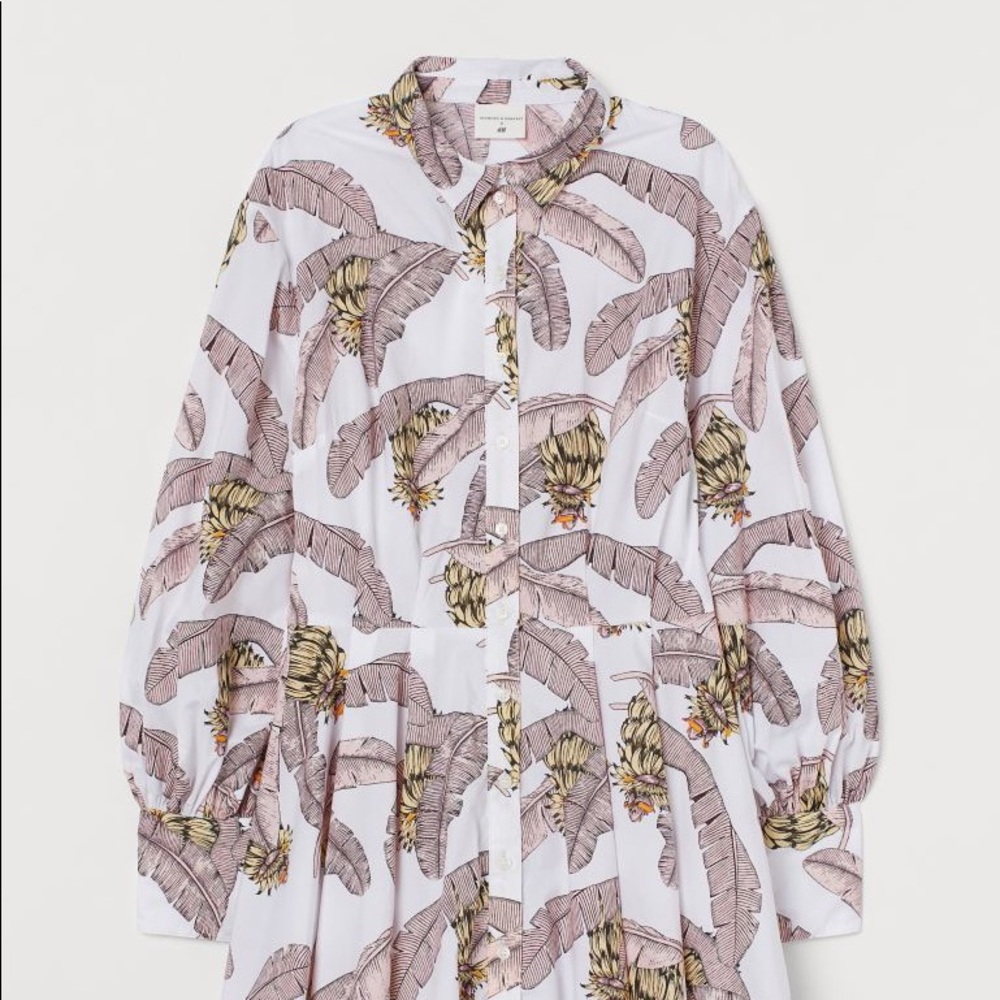 H&M x Desmond & Dempsey Balloon-sleeved Dress